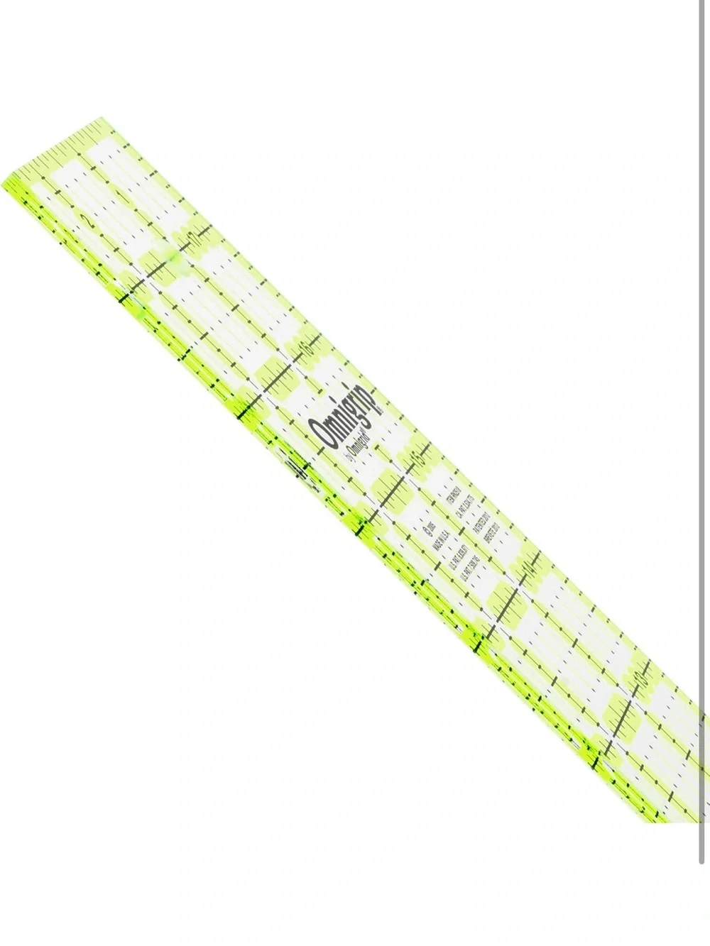 Omnigrip Neon Green Quilters Square Ruler 8.5 Inch by 8.5 Inch NWT - Picture 2 of 3